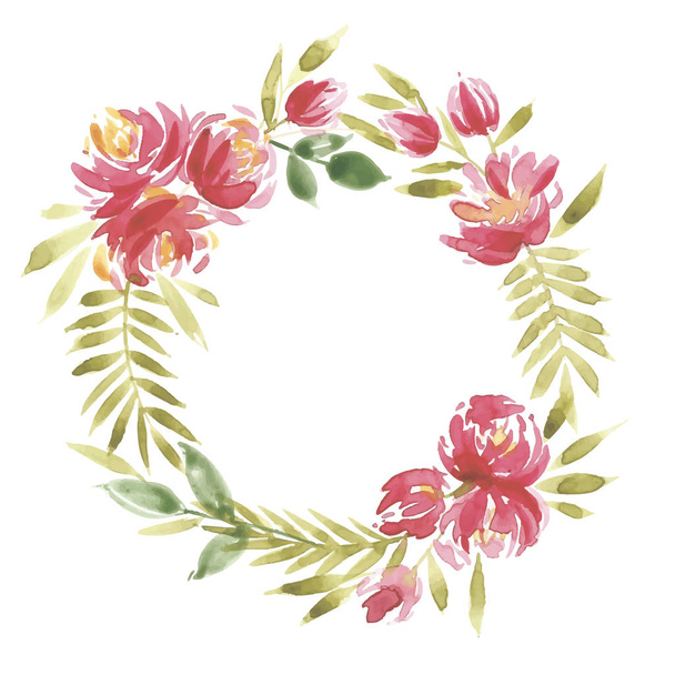 Flowers watercolor vector illustration. Mother s Day, wedding, birthday, Easter, Valentine s Day. - Вектор, зображення