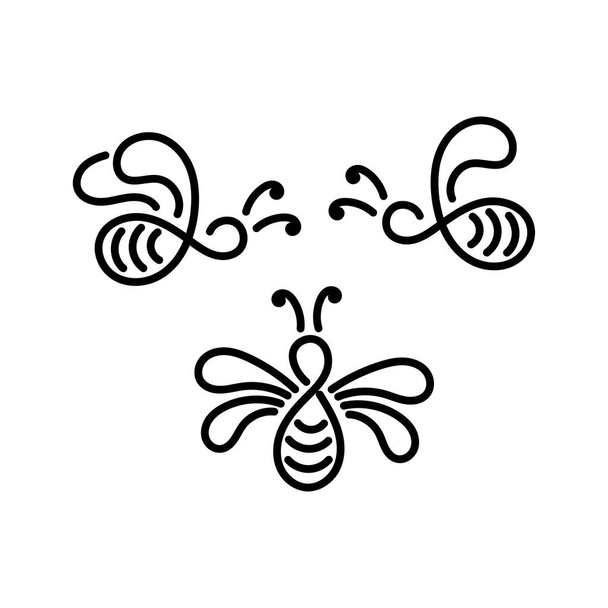 Bienen, Vektor. Umriss, Logo - Vektor, Bild