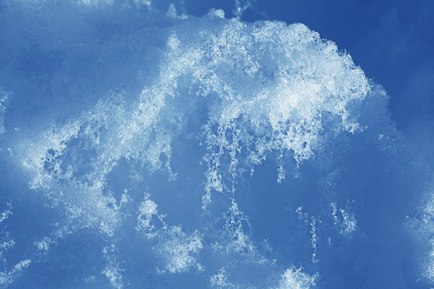 Closeup bílý sníh detail struktury pozadí - Fotografie, Obrázek
