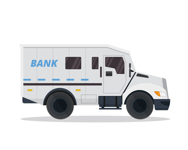 Modern Bank Armored Car Illustration - Vector, imagen