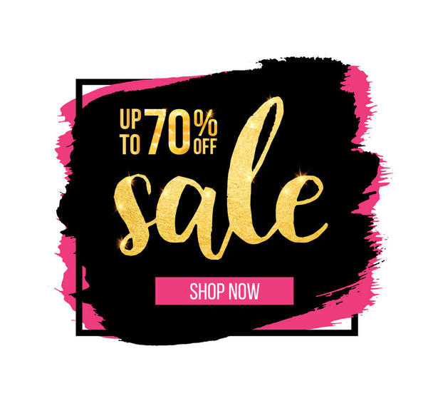 Vector sale banner. Design template. Modern fashion web banner for applications or online services. - Vector, Image