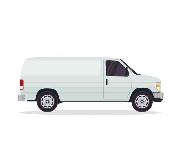 Modern Commercial Delivery Vehicle Illustration  - Vector, Image
