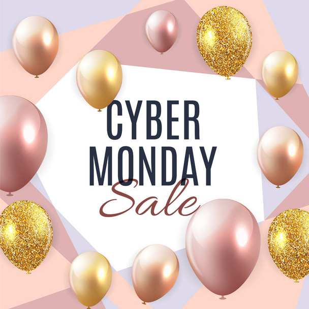 Cyber Monday Sale Background Vector Illustration EPS10 - Vector, Image