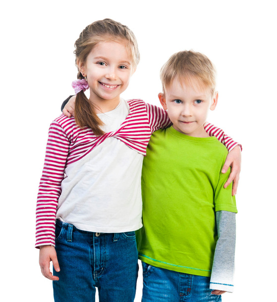 Little boy and his sister - Фото, изображение