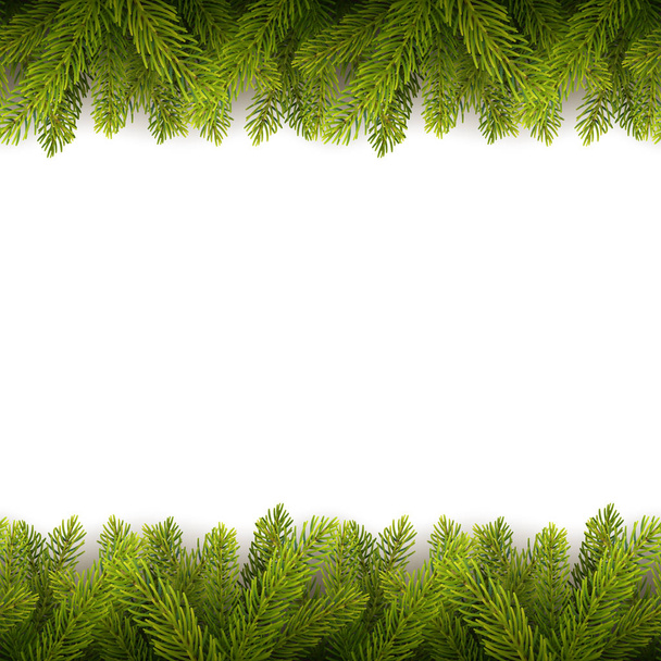 Vector eps10 isolated seamless background with realistic Christmas tree. - Vector, Image