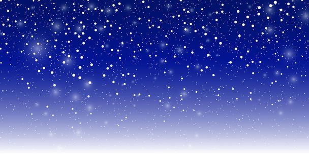 Fondo de nieve. Ilustración vectorial con copos de nieve que caen. Cielo nevado de invierno. Eps 10
. - Vector, imagen