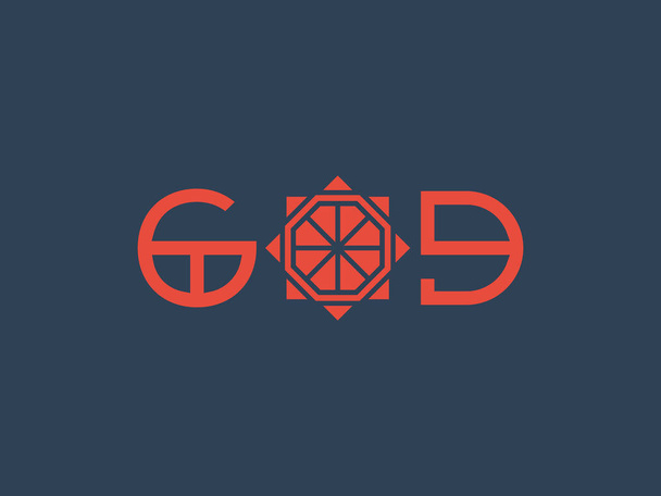 Asian Religious Poster with God Title Design - Vector, Image