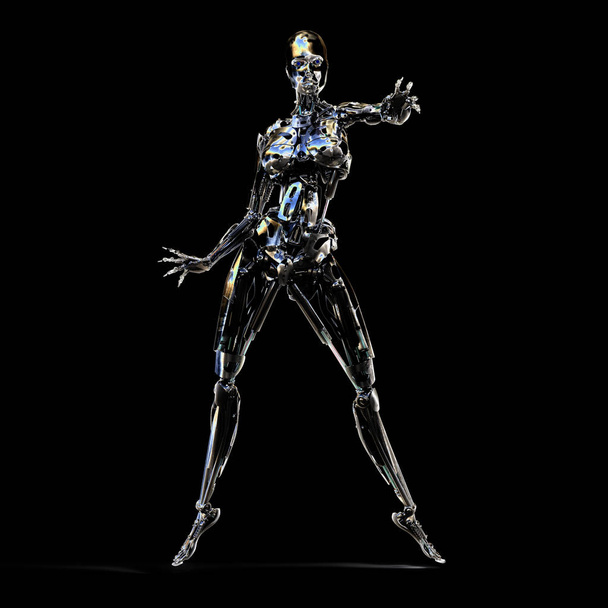 3D Illustration of a female Cyborg - Foto, immagini