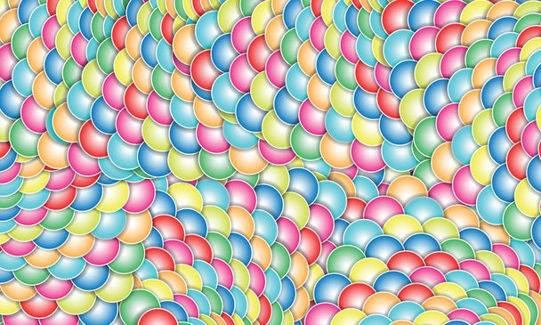 Conjunto de globos de colores, bolas, nubes, ilustración vectorial
 - Vector, imagen