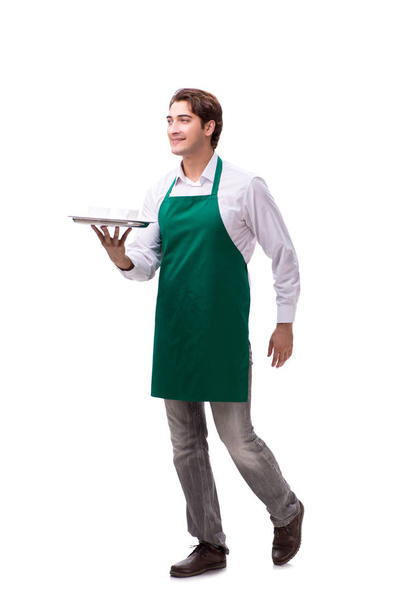 Young waiter isolated on white background - Photo, Image