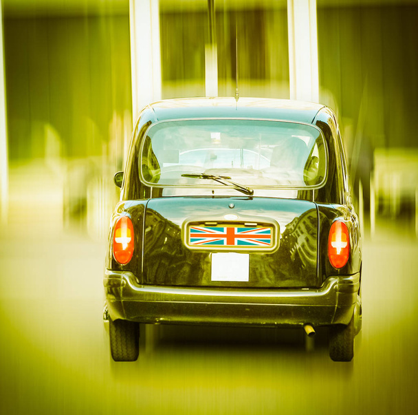 Obraz czarny London Cab taxi samochód vintage retro - Zdjęcie, obraz