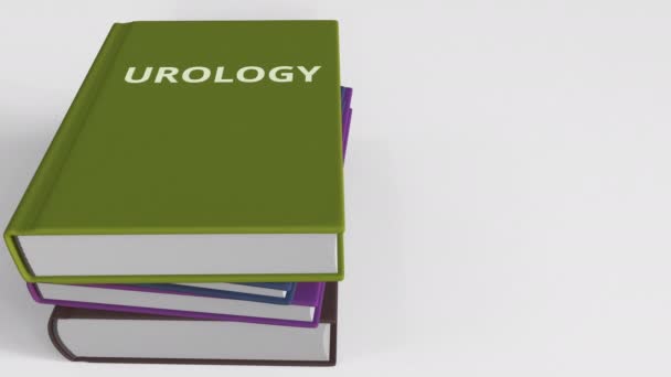 Titel der Urologie im Buch, konzeptionelle 3D-Animation - Filmmaterial, Video
