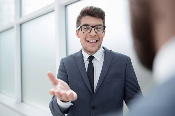young businessman talking standing in the office - Photo, image