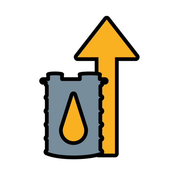 vat benzine pictogram - Vector, afbeelding
