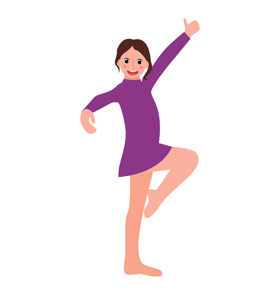 Flat icon design of dance pose  - Vecteur, image