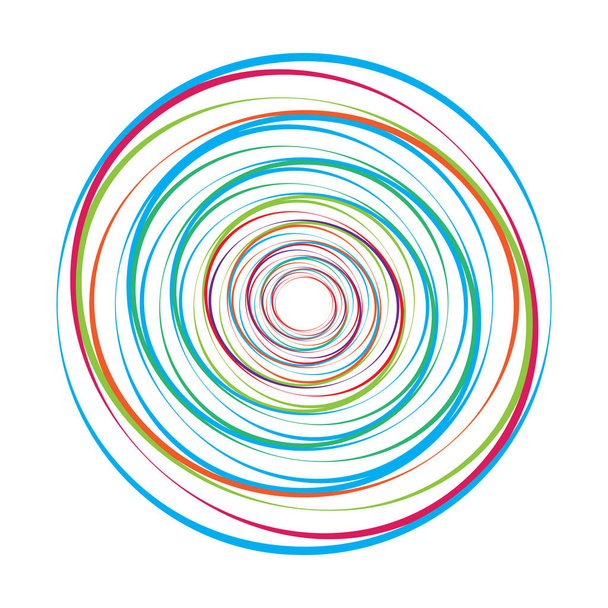 Cerchi casuali colorati su sfondo bianco
 - Vettoriali, immagini