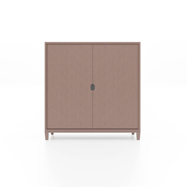 brown wooden cabinet isolated - Photo, Image