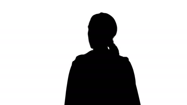 Footage of afraid woman with hood - Video, Çekim