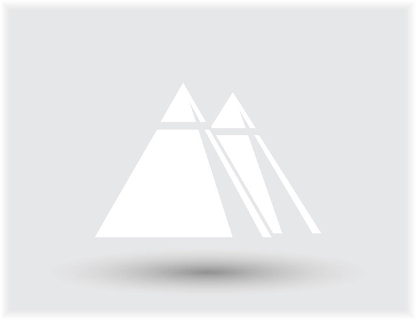 Pyramid vector web icon - Vector, Image