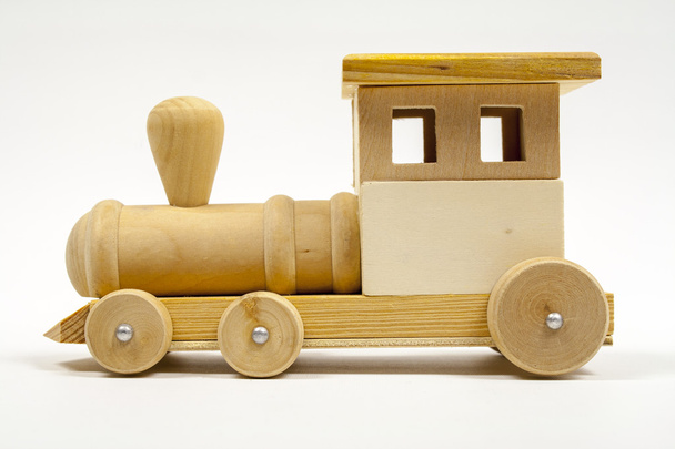 Spielzeugeisenbahn aus Holz - Foto, Bild