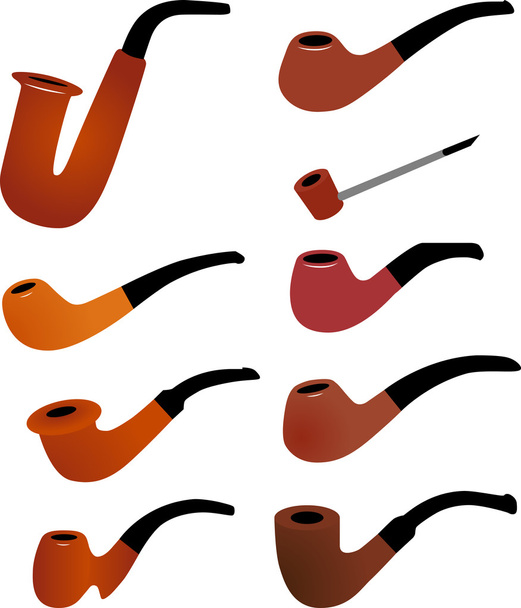 smoking pipes - Vector, Image