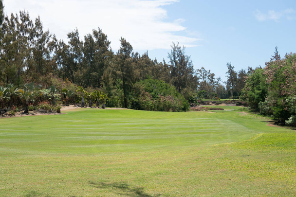 Verde de um campo de golfe em bela vista
 - Foto, Imagem