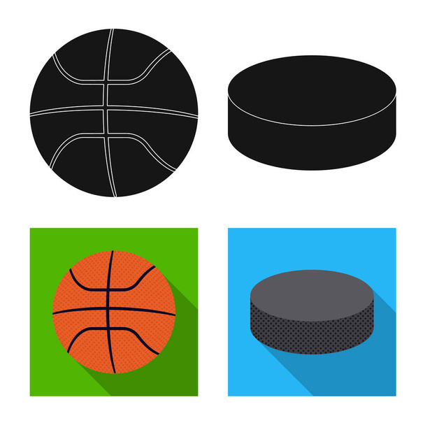 Diseño vectorial de señal de deporte y pelota. Conjunto de deporte y el icono del vector deportivo para la acción
. - Vector, imagen