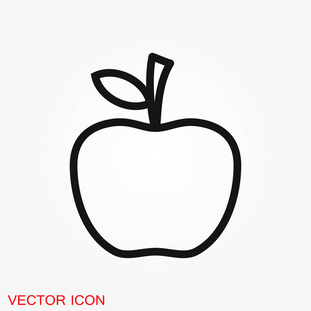 Símbolo da página do Apple Icon para o design do seu site Símbolo do Apple Icon, app, UI. Ilustração do vetor do ícone da maçã, EPS10
. - Vetor, Imagem