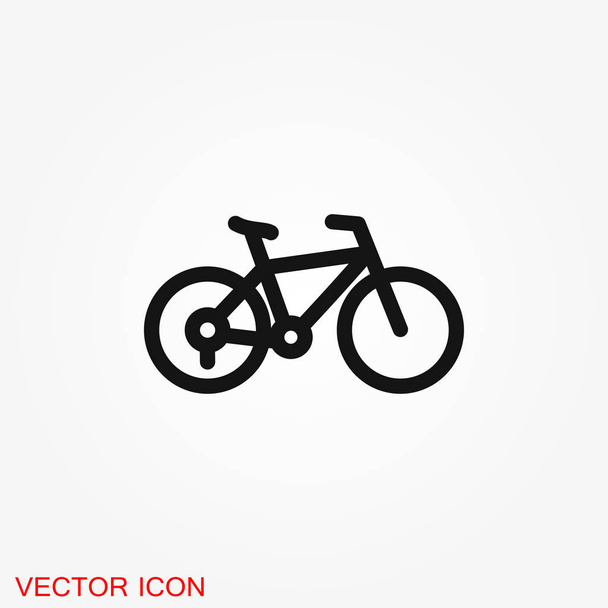 Icono de bicicleta vector, elemento plano para la ilustración en el fondo
. - Vector, Imagen