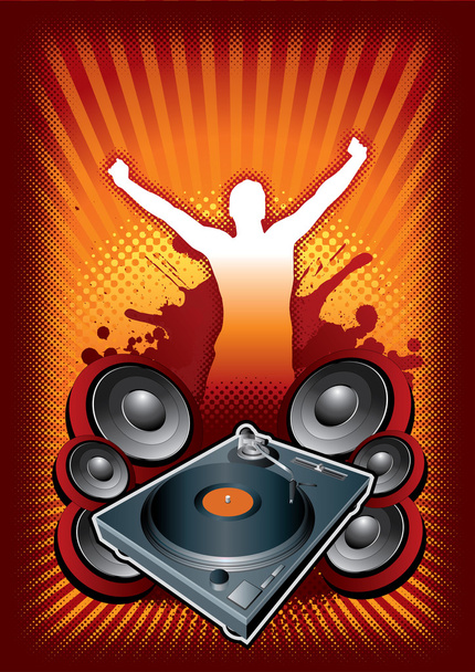 DJ party - Vector, Image