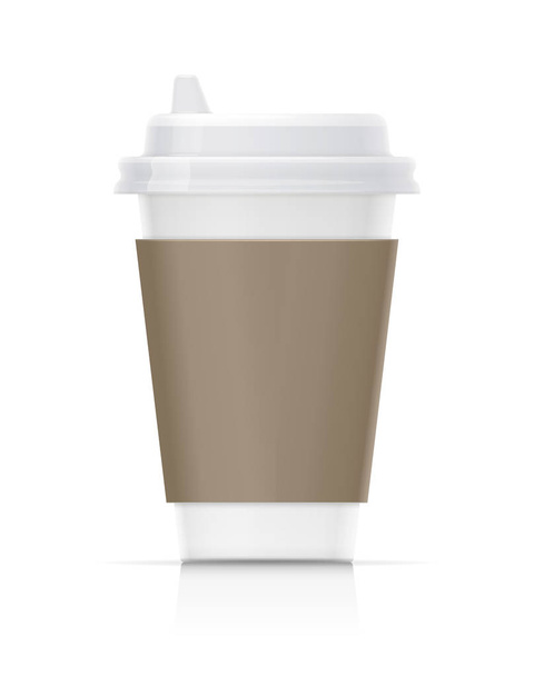 Paper cup for fast-food drink. - Vector, Imagen