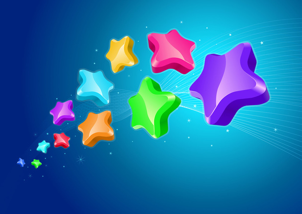 Estrellas coloridas
 - Vector, Imagen