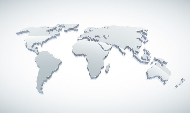 3d Vector World Map. - Διάνυσμα, εικόνα