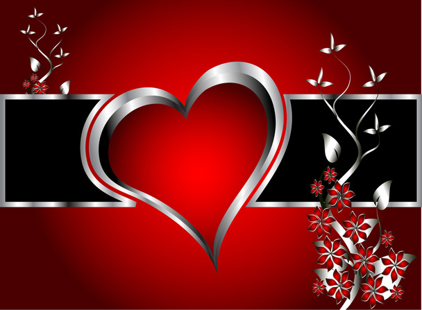 A red hearts Valentines Day Background - Vector, Image