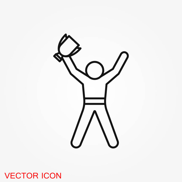 Kampioen vector icon, plat ontwerp voor het web of mobiele app - Vector, afbeelding