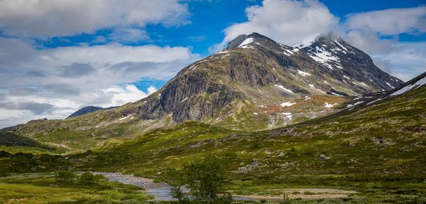 beautiful landscape of Norwegian national park Jotunheimen - Photo, image