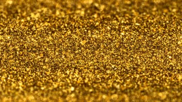 Shiny golden glimmer particles background Christmas abstract seamless loop - Footage, Video