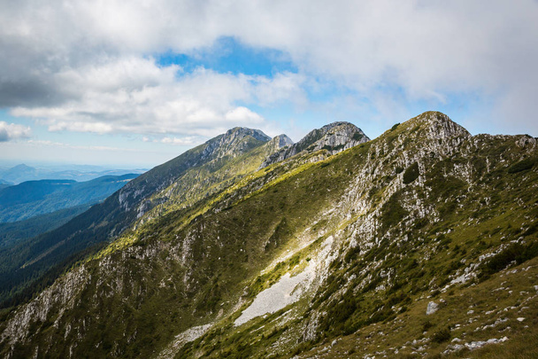 Summer panorama of Montenegrin mountain range in Carpathians - Zdjęcie, obraz