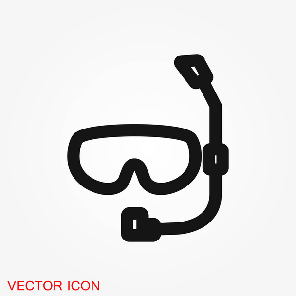 Icono de buceo, signo de vector de deporte acuático, símbolo para el diseño
 - Vector, imagen