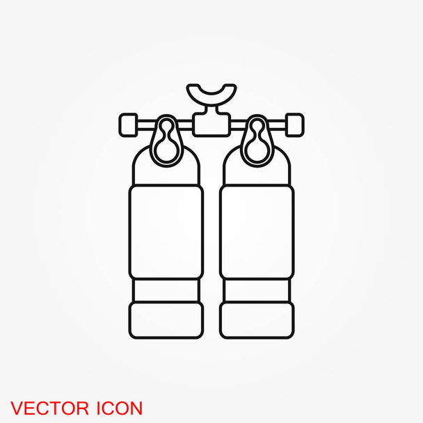 Potápění ikonu, vodní sport vektor znamení, symbol pro design - Vektor, obrázek
