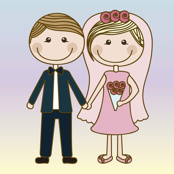 Illustrazione del matrimonio
 - Vettoriali, immagini