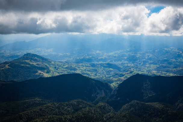 Summer panorama of Montenegrin mountain range in Carpathians - Photo, Image