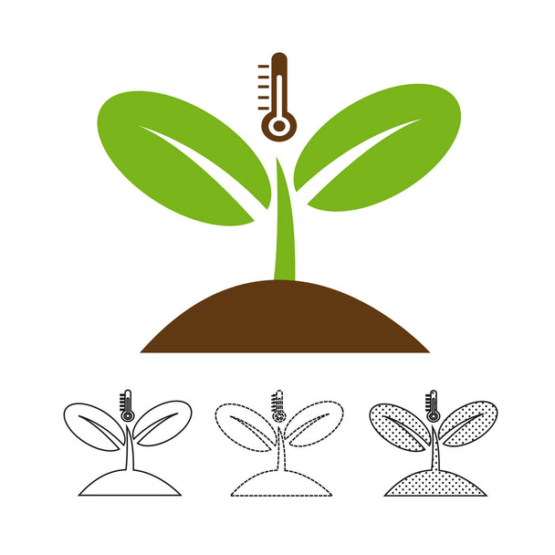 Иконка растительного ростка, эко-концепция, векторная иллюстрация
 - Вектор,изображение