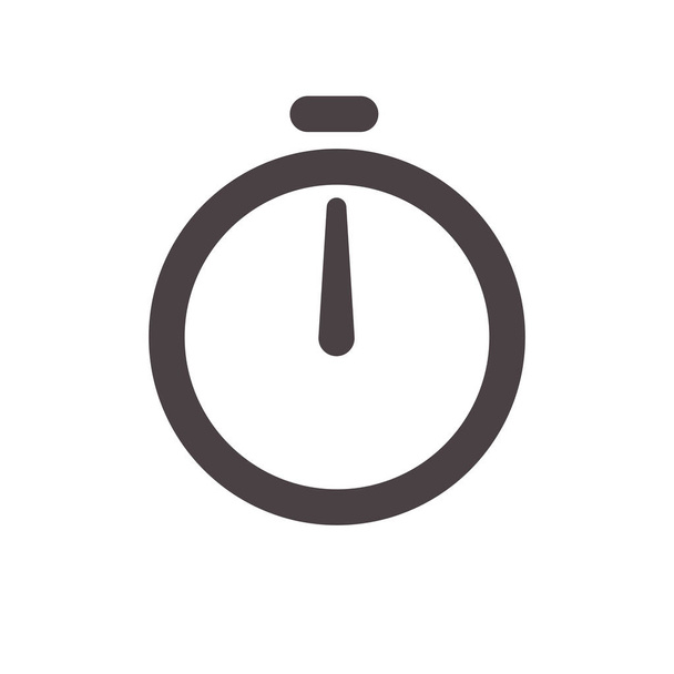 Alarm clock arrow icon. Vector stopwatch timer clock simple line sign for web or app user interface template - Vector, Imagen
