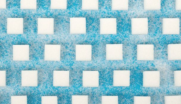 White sweet sugar cubes seamless pattern - Photo, Image