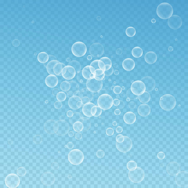 Burbujas de jabón al azar fondo abstracto. Soplado b - Vector, imagen