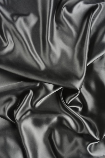 Effects of light in one gray satin fabric - Foto, Imagem