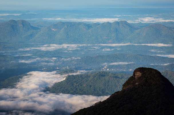 aerial view of beautiful mountains from Adam's Peak in sri lanka - Photo, image