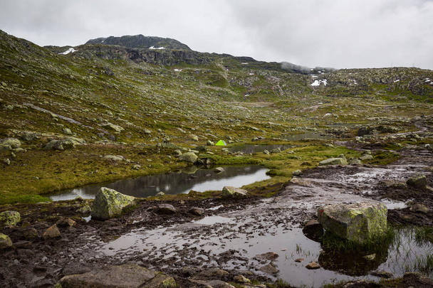 beautiful landscape of Norwegian mountains on track to Trolltunga - Valokuva, kuva