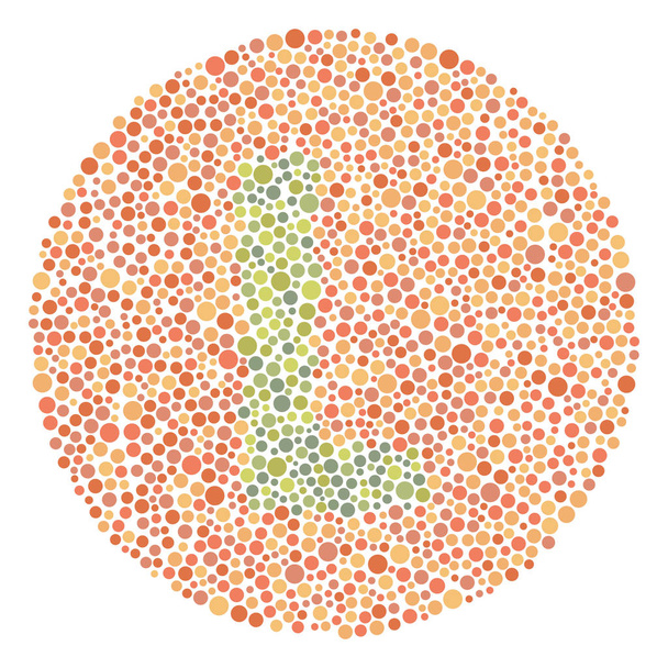 Essai à l'aveugle de couleur verte rouge Lettre supérieure L
 - Vecteur, image